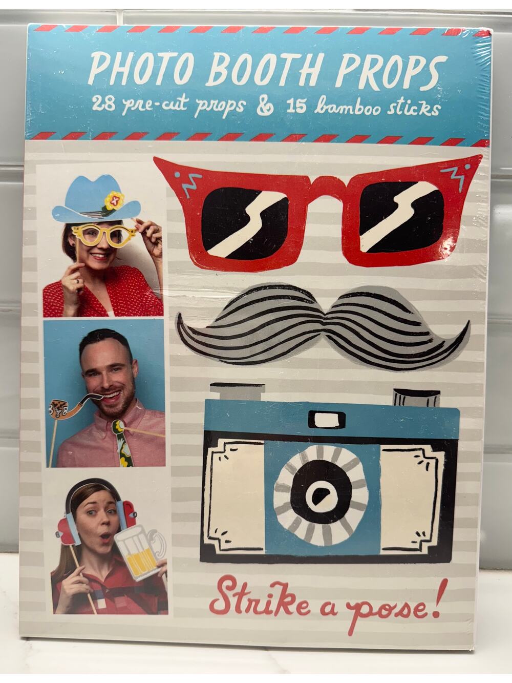 LOT OF 2:  Photo Booth Prop Sets - Strike a Pose and Hollywood Glamour - NIB
